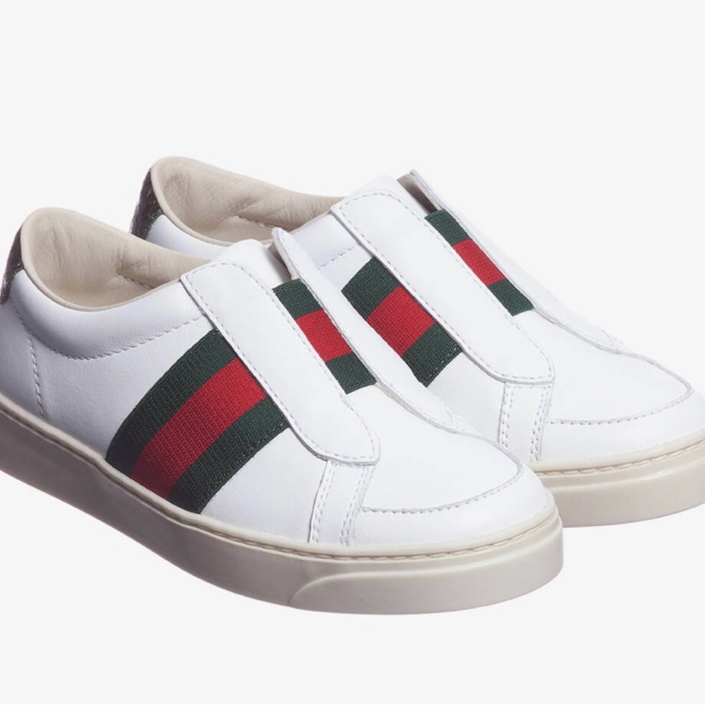 Gucci boys or girls shoes red/green leather Sz. 31
